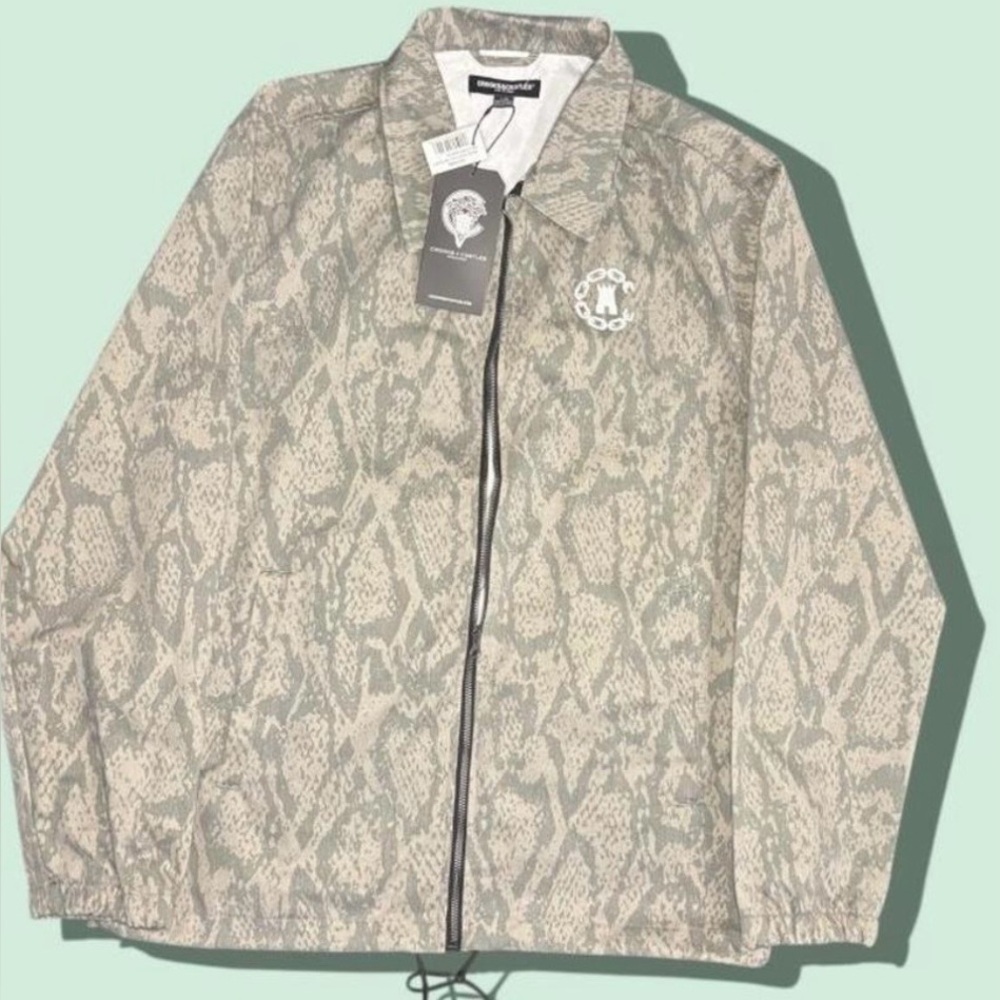 Crooks & Castles Snake Print Jacket Mens size M-NWT